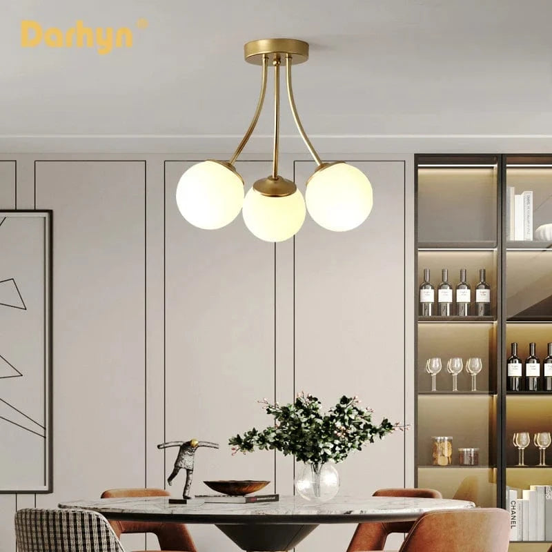 Lustre Or Brillant pour Salon de Luxe | Marco Lucetti