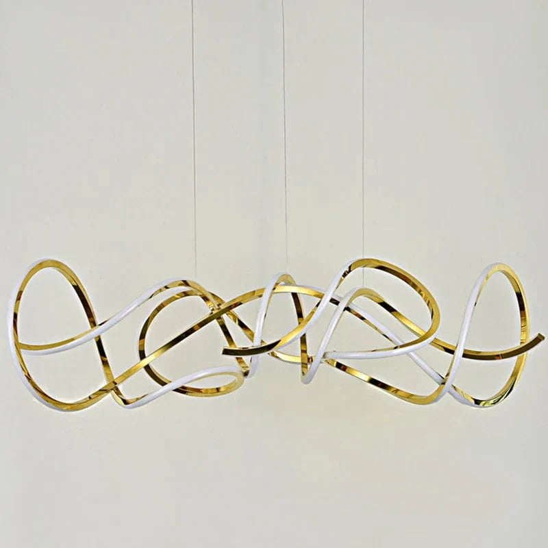 Lustre Or pour un Éclairage Intérieur Moderne | Marco Lucetti Or / Longueur 130cm / Blanc froid