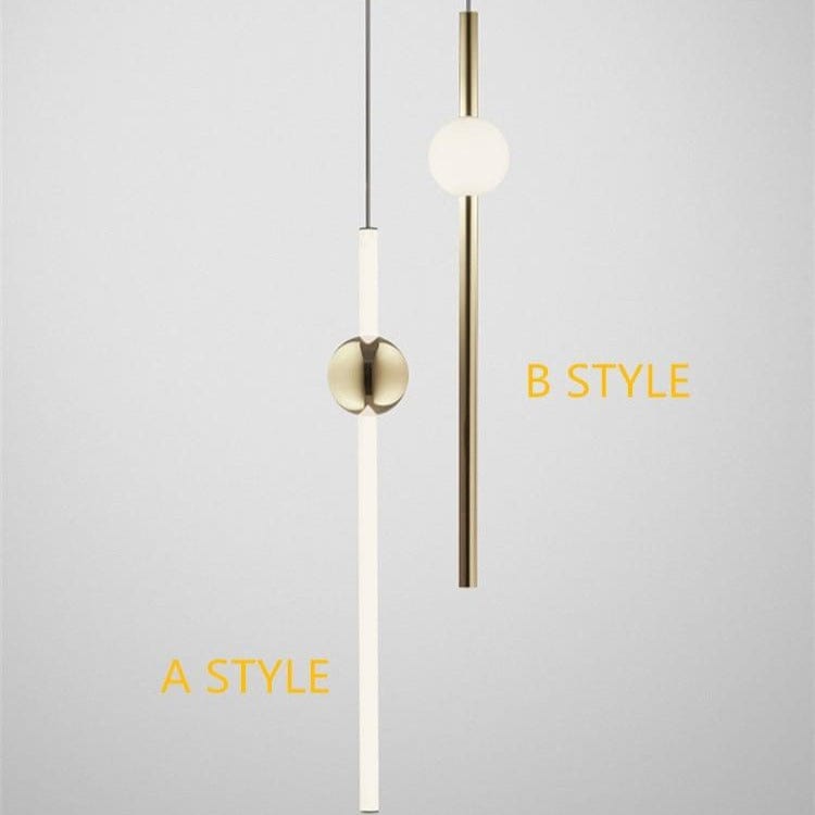 Lustre Orion : Élégance en tubes dorés LED | Marco Lucetti A / 60 cm