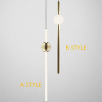 Lustre Orion : Élégance en tubes dorés LED | Marco Lucetti A / 60 cm