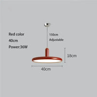 Lustre OVNI Vert Clair Vintage | Marco Lucetti Rouge 40cm / 3000K