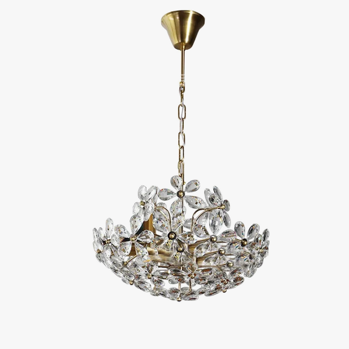 Lustre Plafond Rétro Fleur Cristal LED QFontaines D'Intérieur