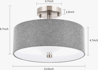 Lustre Plafonnier Américain en Tissu Circulaire Simple | Marco Lucetti