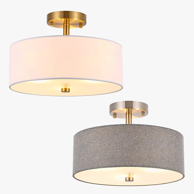 Lustre Plafonnier Américain en Tissu Circulaire Simple | Marco Lucetti