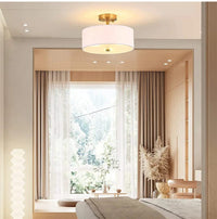 Lustre Plafonnier Américain en Tissu Circulaire Simple | Marco Lucetti