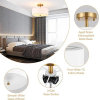 Lustre Plafonnier Américain en Tissu Circulaire Simple | Marco Lucetti