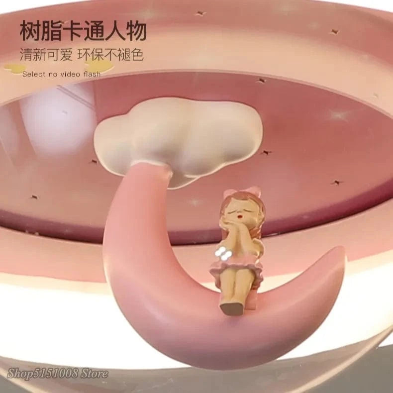 Lustre plafonnier LED Lune Princess pour Chambre d'Enfant | Marco Lucetti