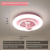 Lustre plafonnier LED Lune Princess pour Chambre d'Enfant | Marco Lucetti Gradation à distance