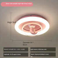 Lustre plafonnier LED Lune Princess pour Chambre d'Enfant | Marco Lucetti Lumière trichromatique