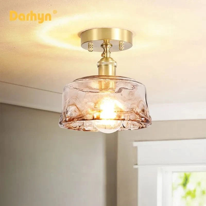 Lustre plafonnier nordique en verre pour Loft et maison industrielle | Marco Lucetti