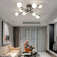 Lustre Poline Noir et Or LED Moderne | Marco Lucetti