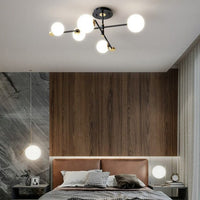 Lustre Poline Noir et Or LED Moderne | Marco Lucetti