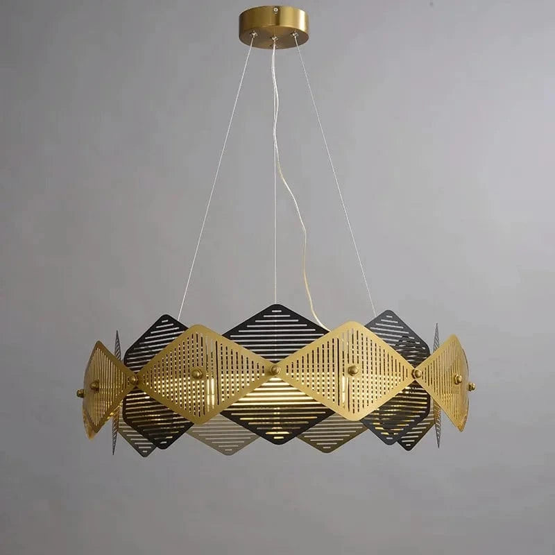 Lustre post-moderne en acier inoxydable avec lampe LED minimalist italienne. | Marco Lucetti