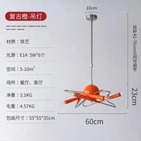 Lustre Post-Moderne Espace Âge - Éclairage Intérieur Décoratif | Marco Lucetti Orange