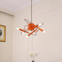 Lustre Post-Moderne Espace Âge - Éclairage Intérieur Décoratif | Marco Lucetti Orange