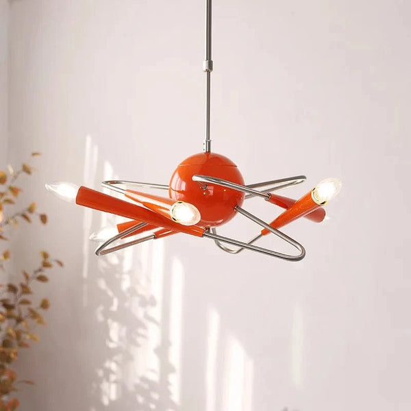 Lustre Post-Moderne Espace Âge - Éclairage Intérieur Décoratif | Marco Lucetti Orange