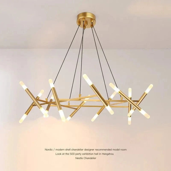 Lustre postmoderne Art créatif avec éclairage LED nordique rétro pour la cuisine, le salon et les restaurants | Marco Lucetti
