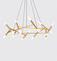 Lustre postmoderne Art créatif avec éclairage LED nordique rétro pour la cuisine, le salon et les restaurants | Marco Lucetti Or / 12têtes