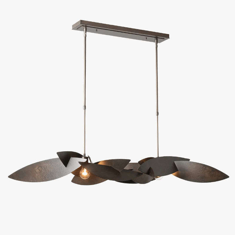 Lustre postmoderne de luxe LED salon éclairage créatif or foncé - Luminaire rectangulaire suspendu - Collection Prestige | Marco Lucetti