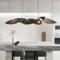 Lustre postmoderne de luxe LED salon éclairage créatif or foncé - Luminaire rectangulaire suspendu - Collection Prestige | Marco Lucetti