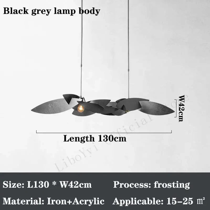 Lustre postmoderne de luxe LED salon éclairage créatif or foncé - Luminaire rectangulaire suspendu - Collection Prestige | Marco Lucetti Corps de lampe gris-noir / 130 cm / Lumière chaude, pas de télécommande