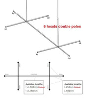 Lustre Postmoderne de Luxe "Sputnik Nordic" pour Décoration d'Intérieur | Marco Lucetti 6 têtes bipolaires