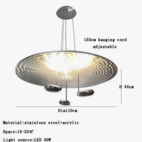 Lustre postmoderne italien en goutte LED créative - Élégance Italiene.