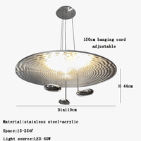 Lustre postmoderne italien en goutte LED créative - Élégance Italiene. | Marco Lucetti