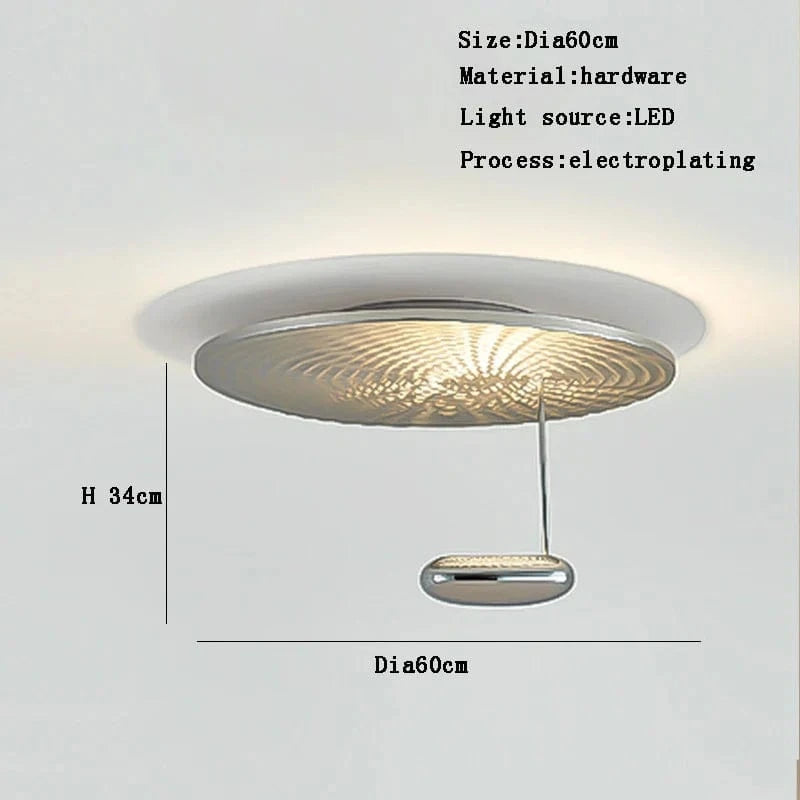 Lustre postmoderne italien en goutte LED créative - Élégance Italiene. | Marco Lucetti B 60cm-1 argent / Or / Lumière chaude