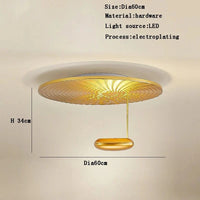 Lustre postmoderne italien en goutte LED créative - Élégance Italiene. | Marco Lucetti B 60cm-1 or / Argent / Lumière chaude