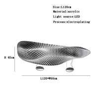 Lustre postmoderne italien en goutte LED créative - Élégance Italiene. | Marco Lucetti L 120cm argent / Or / Lumière chaude