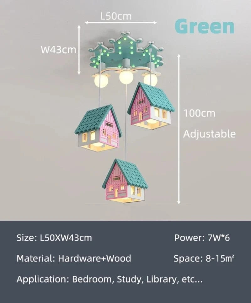 Lustre pour chambre d'enfant - Décorations de Noël suspendues - Home Sweet Home | Marco Lucetti Bleu / 3 couleurs modifiables