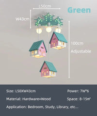 Lustre pour chambre d'enfant - Décorations de Noël suspendues - Home Sweet Home | Marco Lucetti Bleu / 3 couleurs modifiables