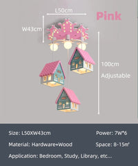 Lustre pour chambre d'enfant - Décorations de Noël suspendues - Home Sweet Home | Marco Lucetti Rose / 3 couleurs modifiables