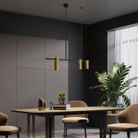 Lustre Prism doré minimaliste. | Marco Lucetti