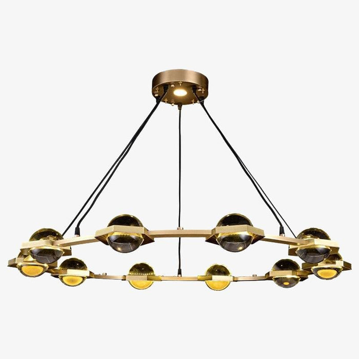 Lustre Pryccilia en cuivre et cristal modern luxe | Marco Lucetti