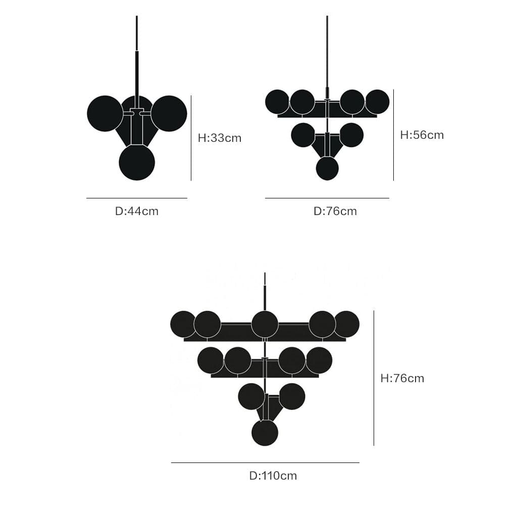 Lustre pyramidale doré Ariana | Marco Lucetti