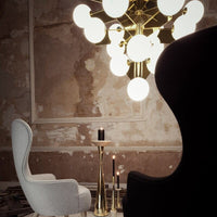 Lustre pyramidale doré Ariana | Marco Lucetti