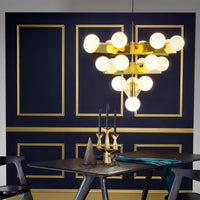 Lustre pyramidale doré Ariana | Marco Lucetti