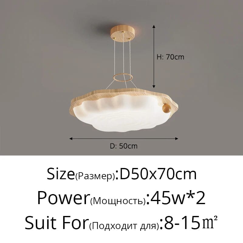 Lustre Qiyimei en bois avec lampes suspendues décoratives en gradation | Marco Lucetti