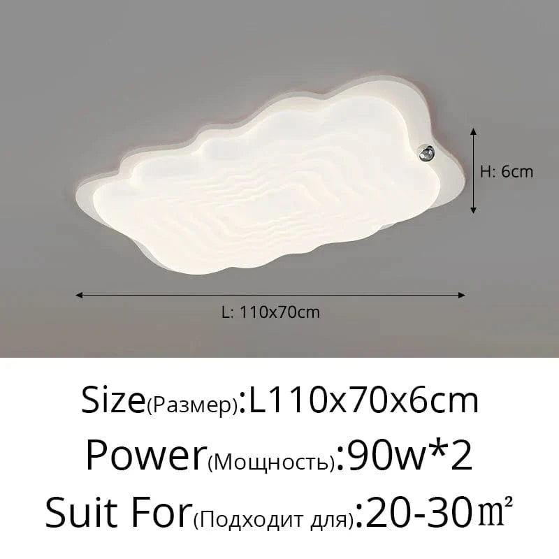 Lustre Qiyimei en bois avec lampes suspendues décoratives en gradation | Marco Lucetti ABlanc 110X70CM 90W / Luminosité variable