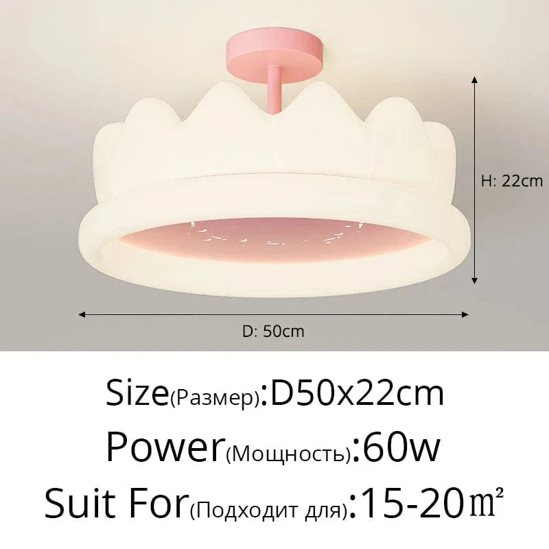 Lustre Qiyimei pour Chambre de Filles - Éclairage Intérieur Décoratif | Marco Lucetti 3 couleurs sans télécommande / B Rose