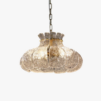 Lustre rétro nordique en cuivre et verre - Design vintage de luxe