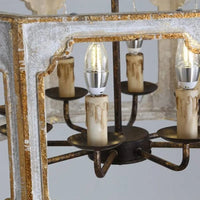 Lustre Rétro Américain en Bois Massif pour Villa Vintage by Décors Authentiques | Marco Lucetti