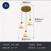 Lustre Rétro Américain pour Illuminer Votre Plafond Intérieur | Marco Lucetti Or 3 tête / Blanc chaud