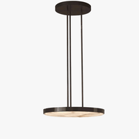 Lustre rétro de luxe en marbre noir | Marco Lucetti