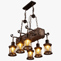 Lustre rétro en bois massif pour salle à manger LOFT - Suspension décorative en bois naturel | Marco Lucetti