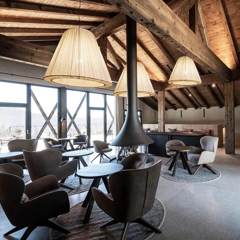 Lustre rétro en tissu d'art baril pour décoration intérieure | Marco Lucetti