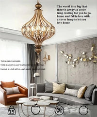 Lustre rétro français en cristal, style vintage, pour villa de luxe | Marco Lucetti