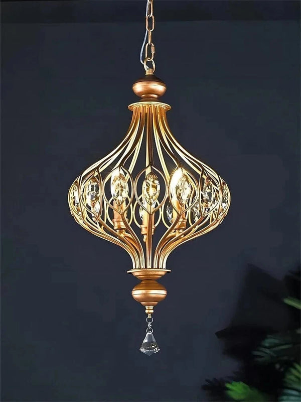 Lustre rétro français en cristal, style vintage, pour villa de luxe | Marco Lucetti